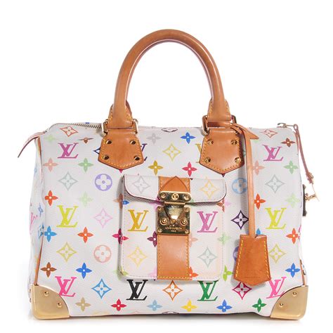 louis vuitton white multicolor speedy|louis vuitton speedy 30 measurements.